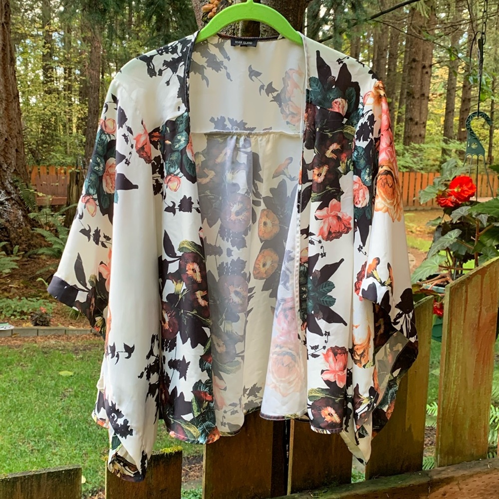 River Island Short Floral Print Kimono